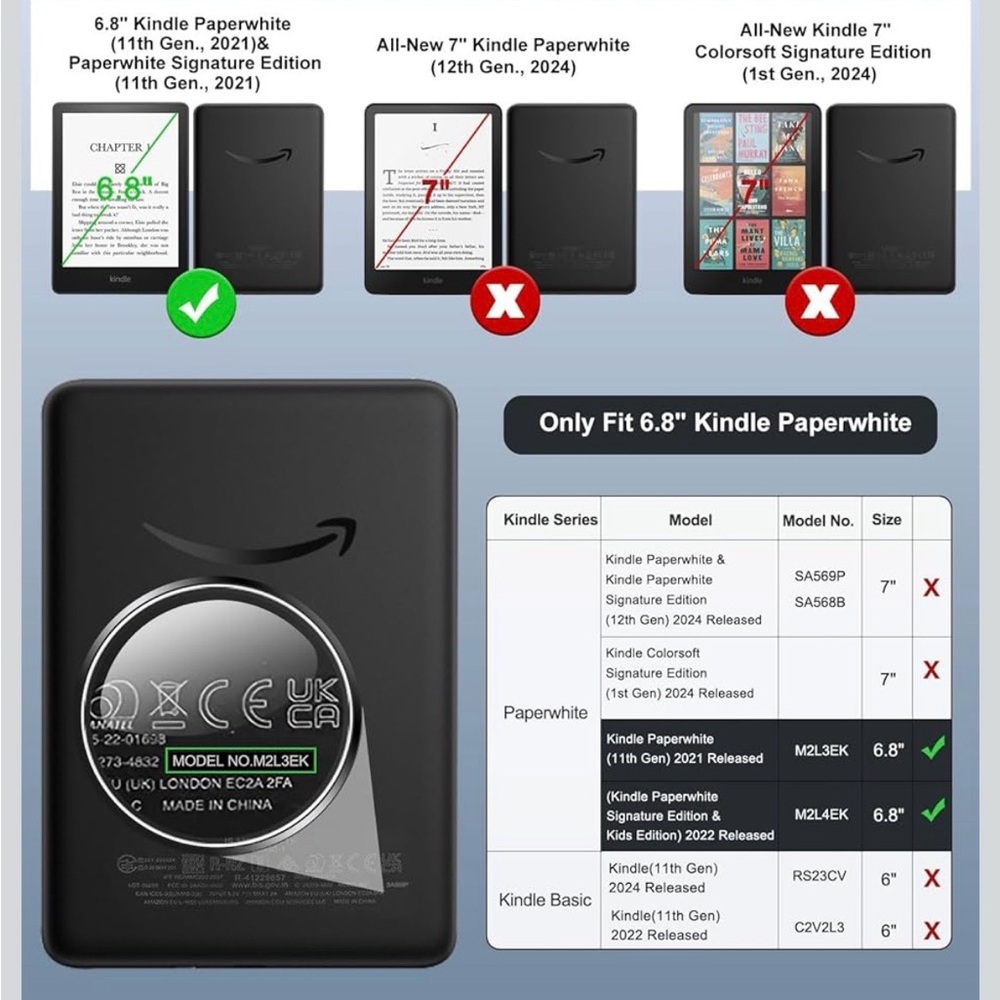 Case for 6.8" Kindle Paperwhite (11th Generation-2021) | NWT - Picture 2 of 7